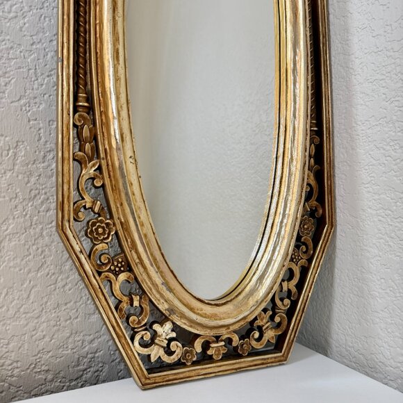 VTG Syroco MCM Mirror #4912 Gold Hollywood Regency USA Ornate Wall Decor 22"x9" - Picture 6 of 16